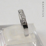 18ct White Gold and Diamond Band Ring.