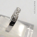 18ct White Gold and Diamond Band Ring.