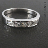 18ct White Gold and Diamond Band Ring.