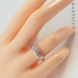 18ct White Gold and Diamond Band Ring.