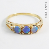 18ct Gold Opal and Diamond Ring