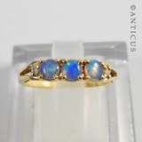18ct Gold Opal and Diamond Ring