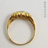 18ct Gold Opal and Diamond Ring