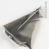 Sterling Silver Yacht Brooch.