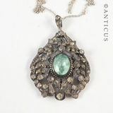 Antique Silver and Paste Diamonds Pendant.