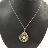 Antique Silver and Paste Diamonds Pendant.