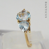 10ct Gold and Blue Topaz Ring.