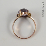Vintage Rose Gold and Amethyst Heart Ring.