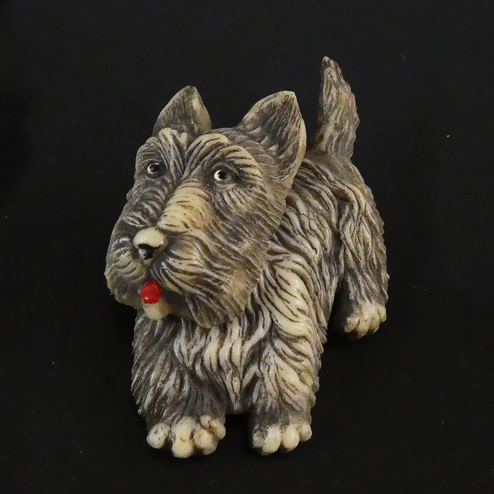 Large Vintage Scottish Terrier Brooch.
