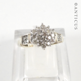 Gold and Diamond Cluster Ring.