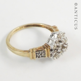 Gold and Diamond Cluster Ring.