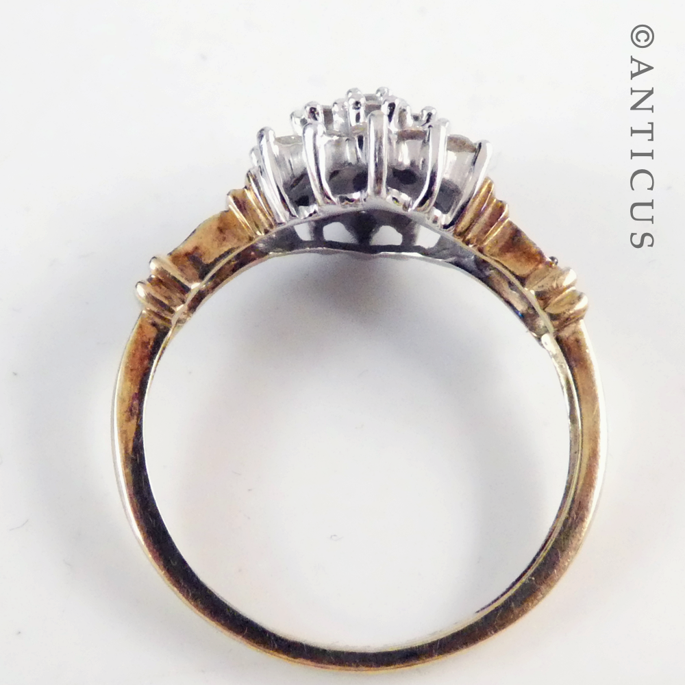 Gold and Diamond Cluster Ring.