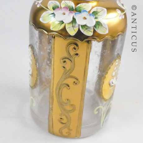 Large Bohemian Glass Scent Bottle.