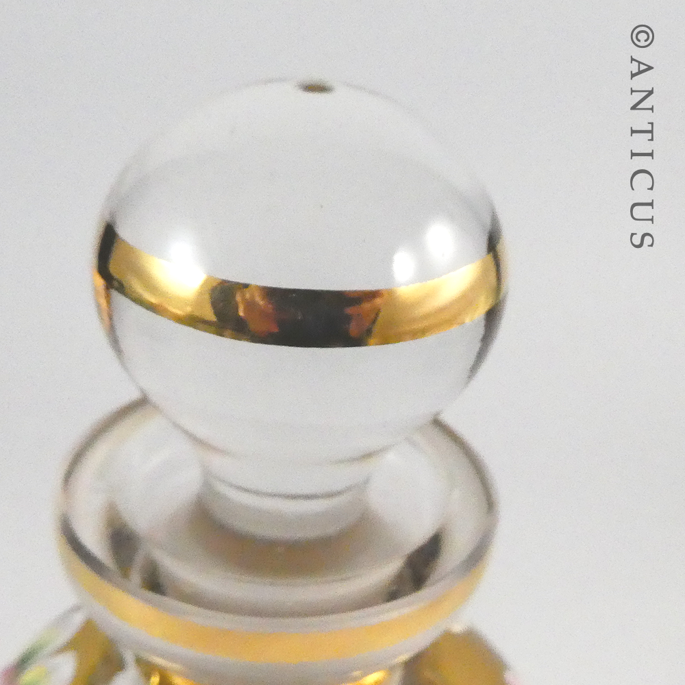 Large Bohemian Glass Scent Bottle.