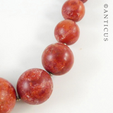 Coral Beads Graduated Necklace.