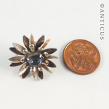Vintage Silver Earrings, Flower Design.