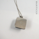 Sterling Silver and Lapis Pendant on Chain.