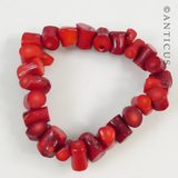 Coral Two Strand Necklace and Bracelet.