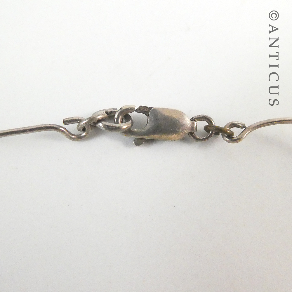 Silver and Paua Shell Pieces Necklace.
