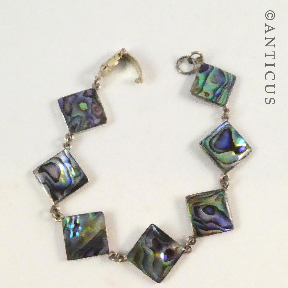 Beautiful Paua and Silver Bracelet.