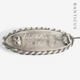 Vintage Oval Silver and Paua Brooch.