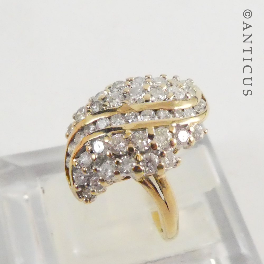 Gold and Diamond Modern Dress Ring