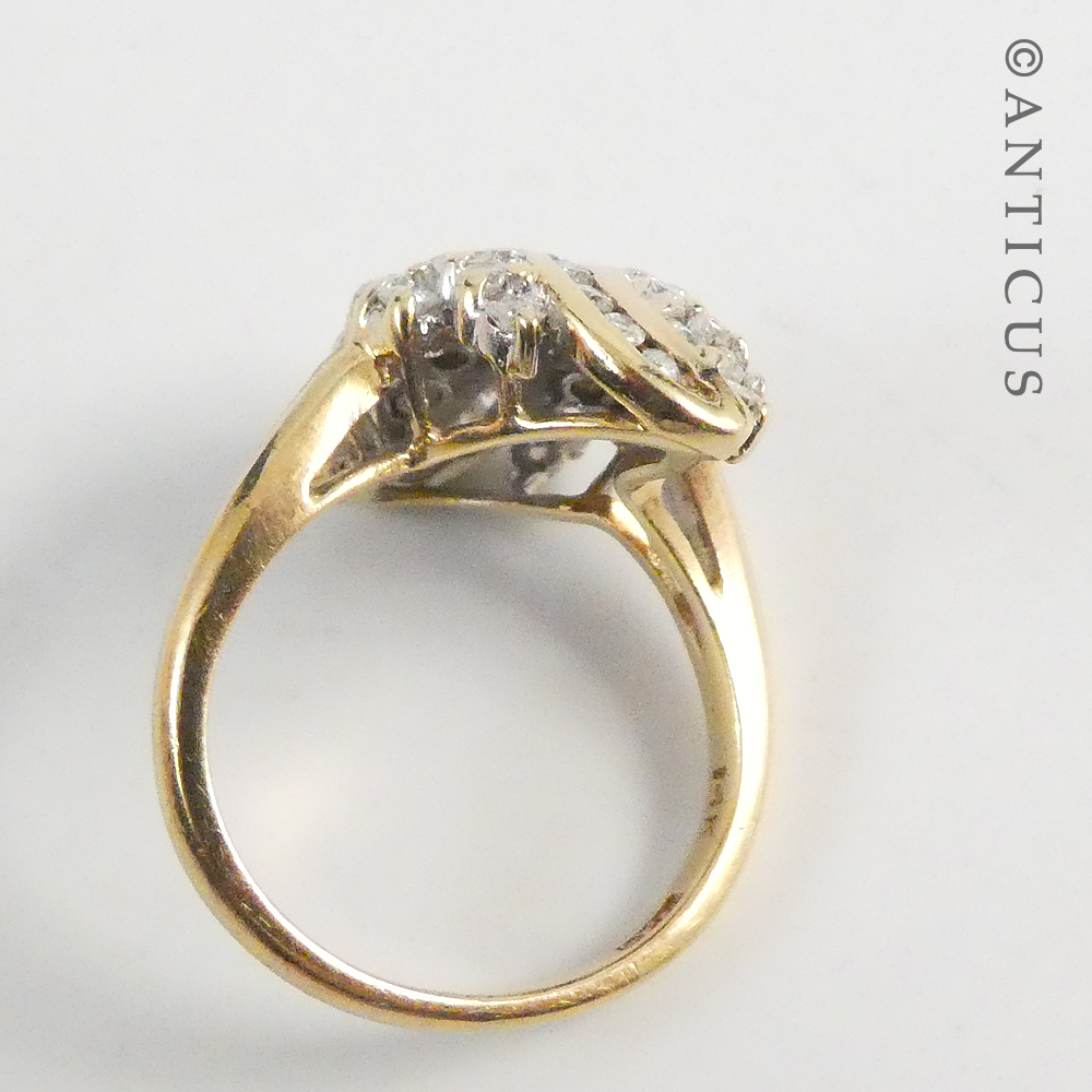 Gold and Diamond Modern Dress Ring