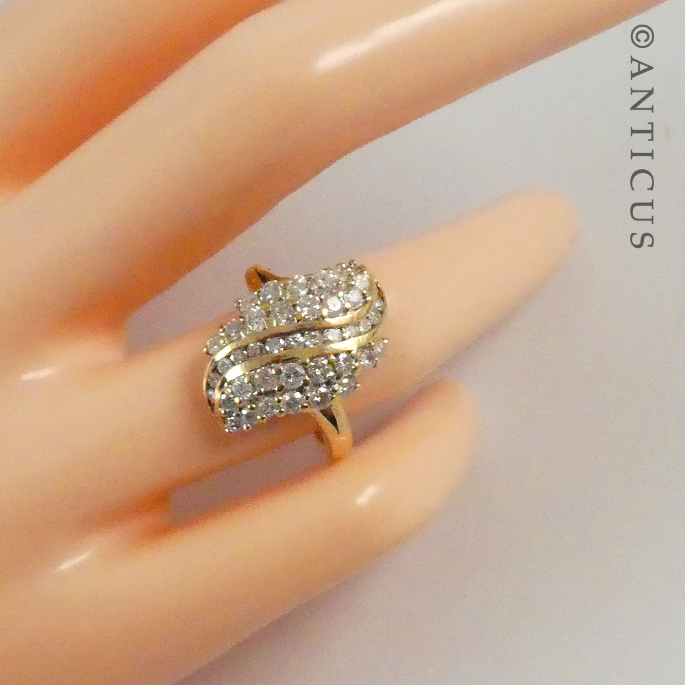 Gold and Diamond Modern Dress Ring