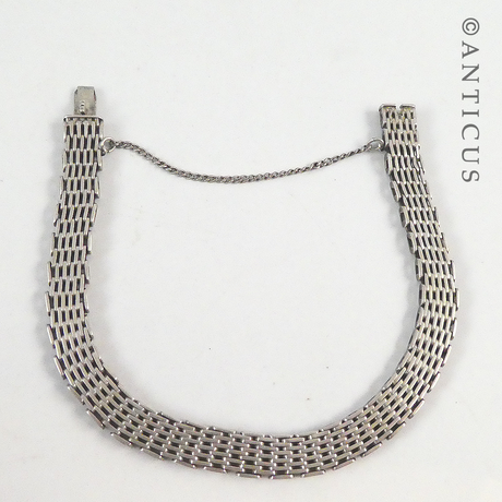 Silver Gatelink Style Bracelet.