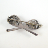 Vintage Tennis Racquet Brooch, 1930s.