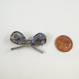 Vintage Tennis Racquet Brooch, 1930s.