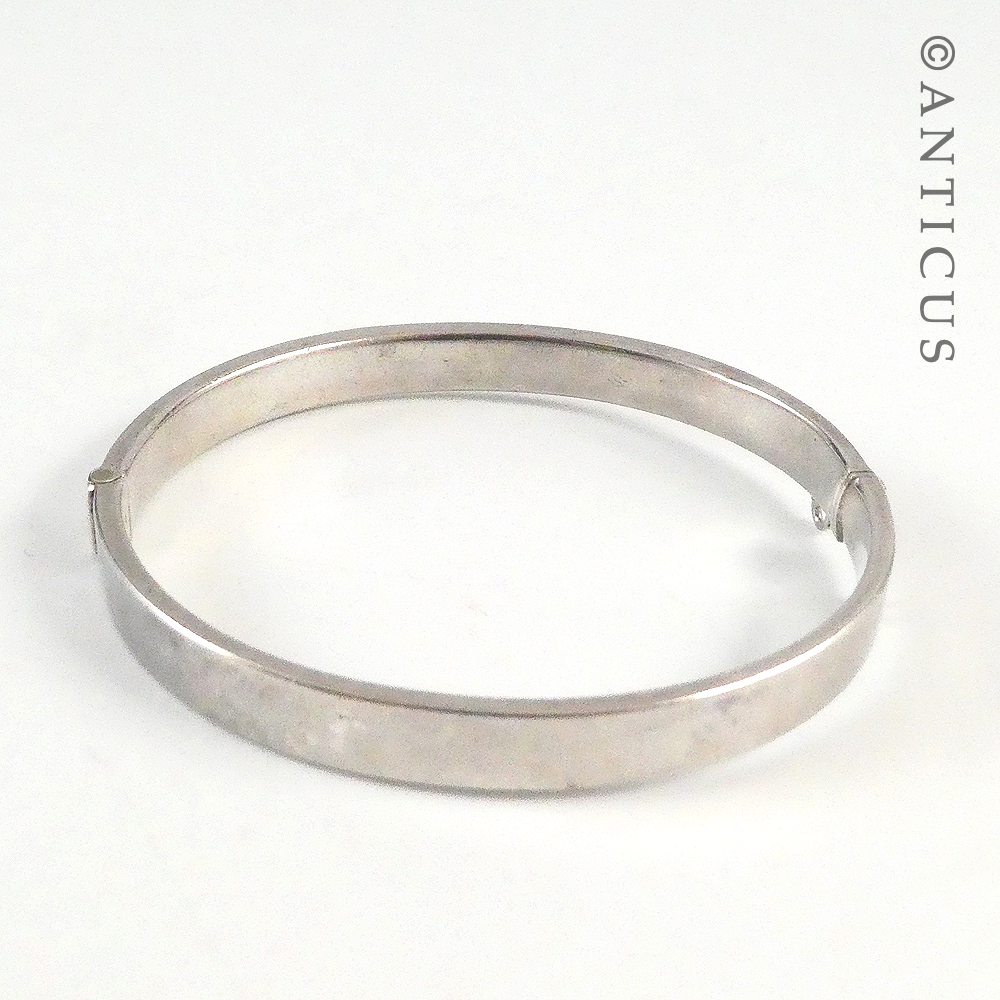 Sterling Silver Snap Bangle.