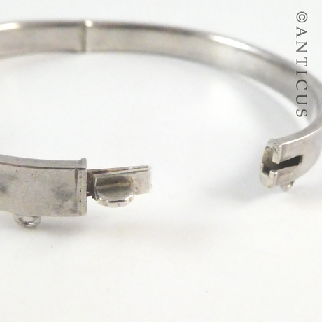 Sterling Silver Snap Bangle.