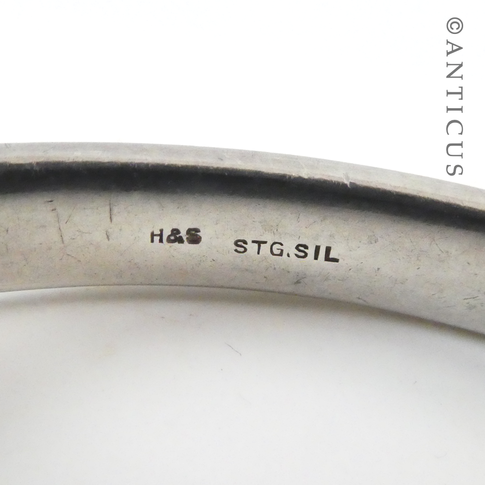 Sterling Silver Snap Bangle.