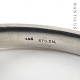 Sterling Silver Snap Bangle.
