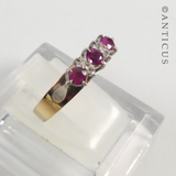 Vintage Gold, Ruby and Diamond Ring.