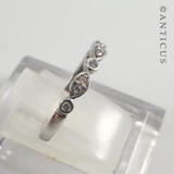 White Gold and Diamond Slim Band Ring.