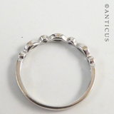White Gold and Diamond Slim Band Ring.