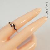 Gold and Garnet Slim Ring.