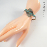 Turquoise Decorated Cuff Bangle.