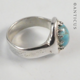 Silver and Turquoise Vintage Ring.