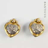 Vintage Heart-Shaped Earrings.