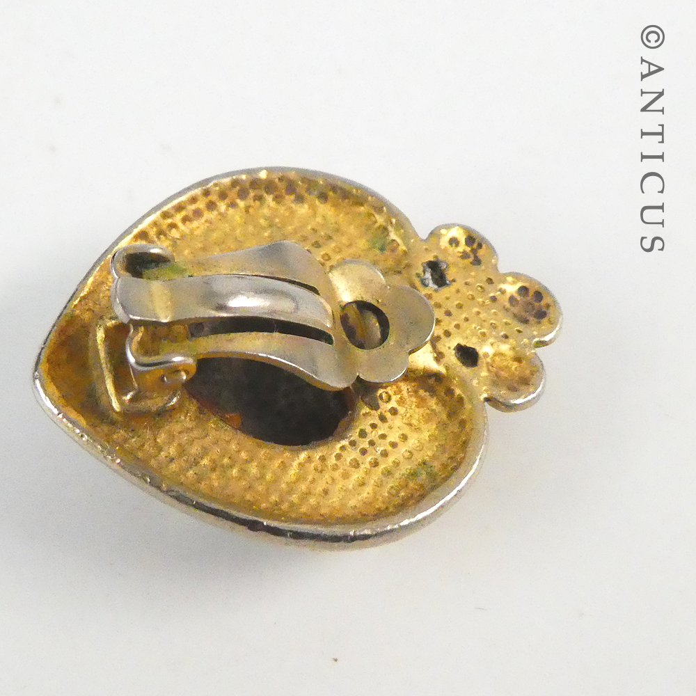 Vintage Heart-Shaped Earrings.