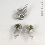 Craftsman-made Earrings and Brooch.