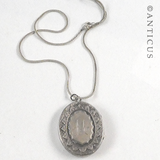 Antique Silver Locket on Chain.
