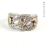 18ct Modern Diamond Dress Ring.