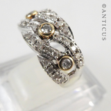 18ct Modern Diamond Dress Ring.