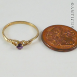 Fine Gold Ring with Amethyst.