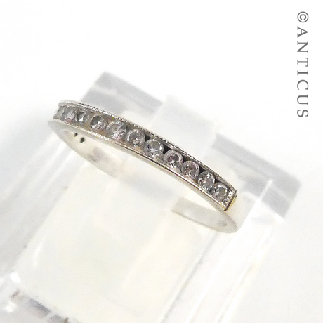 Slim Dainty Diamond Band Ring or Wedder.