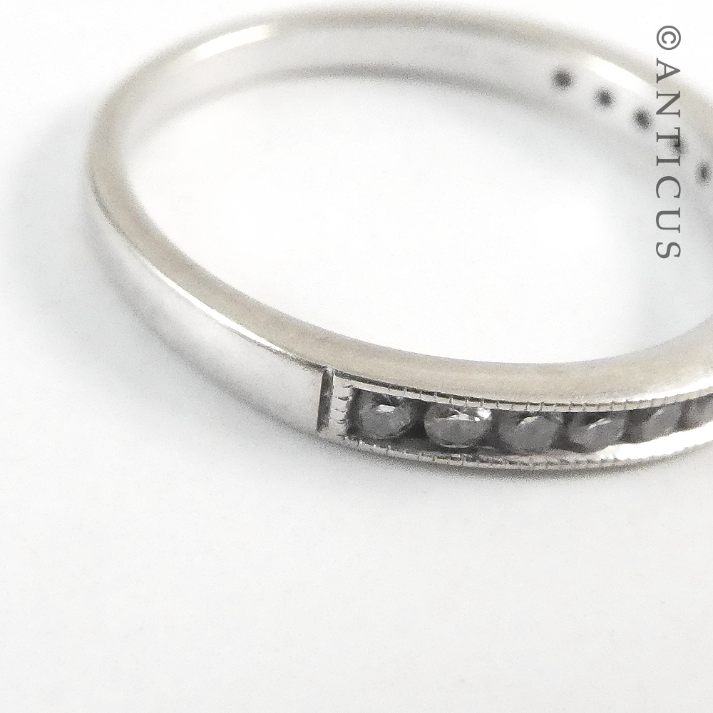 Slim Dainty Diamond Band Ring or Wedder.